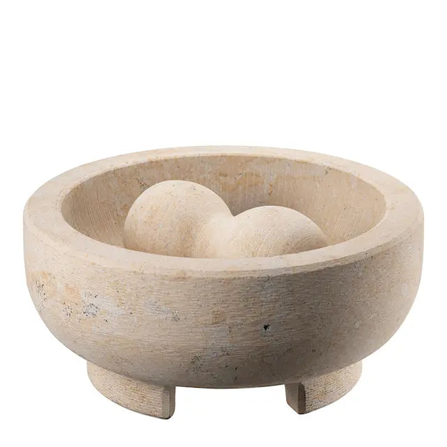 Sabor Mortel 20 cm beige marmor