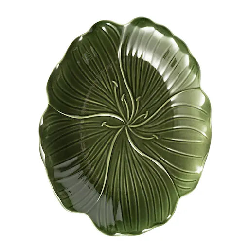 Stiernholm Flora serveringsfat 43x34 cm grön