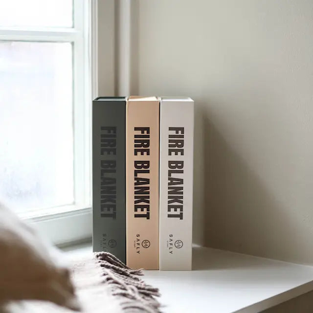 Safly Coffee Table Book med brandfilt 16x28 cm mossgrön