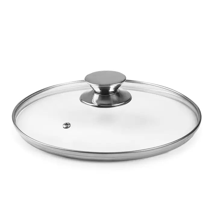 Glaslock 28 cm med rostfri knopp