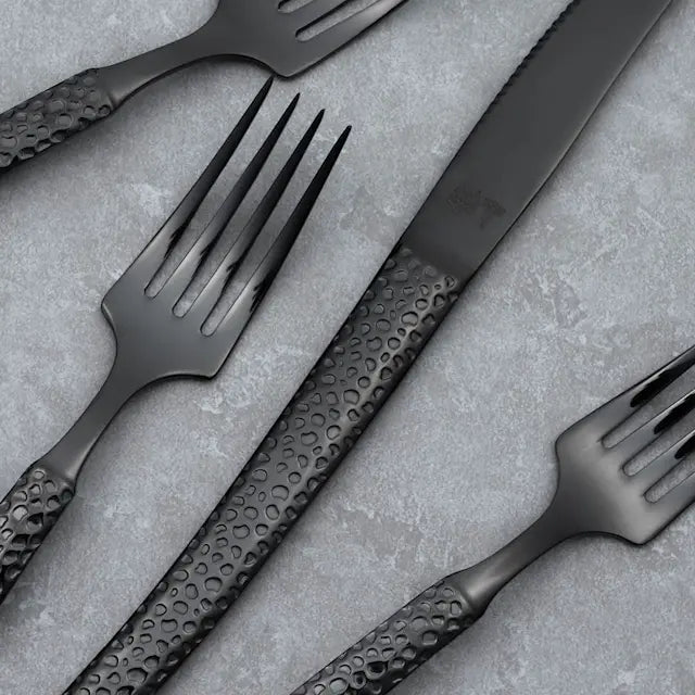 Vargen & Thor Lava bestickset 8 delar antracit