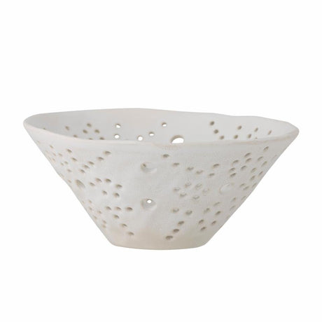 Bloomingville Dalena Dekorationsskål, Vit Stengods 30 cm - Kockensval