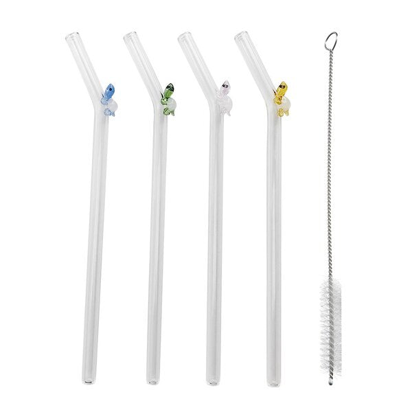Modern House Fun sugrör 20 cm 4-pack sköldpadda