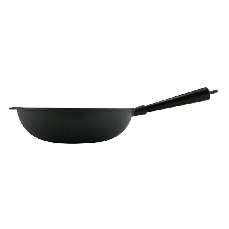 Carl Victor Wokpanna gjutjärn 30cm Trähandtag