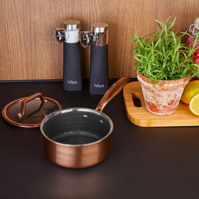 Hâws Santo kastrull med lock hybrid 1,5 L Rose Gold