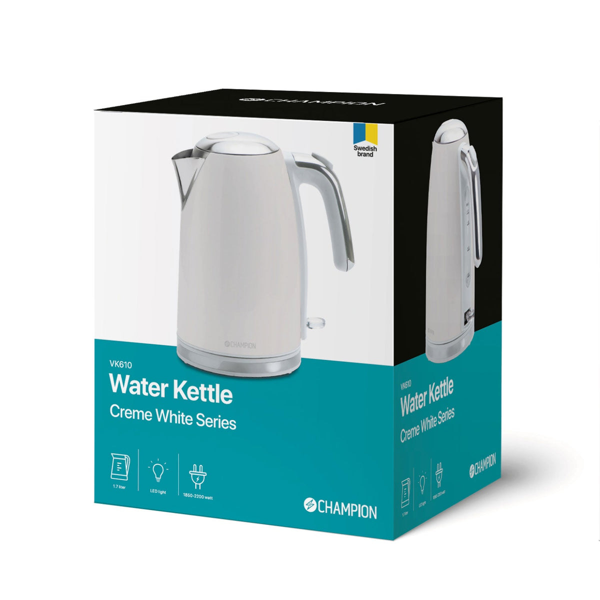 Champion Vattenkokare 1,7L Creme White - Kockensval