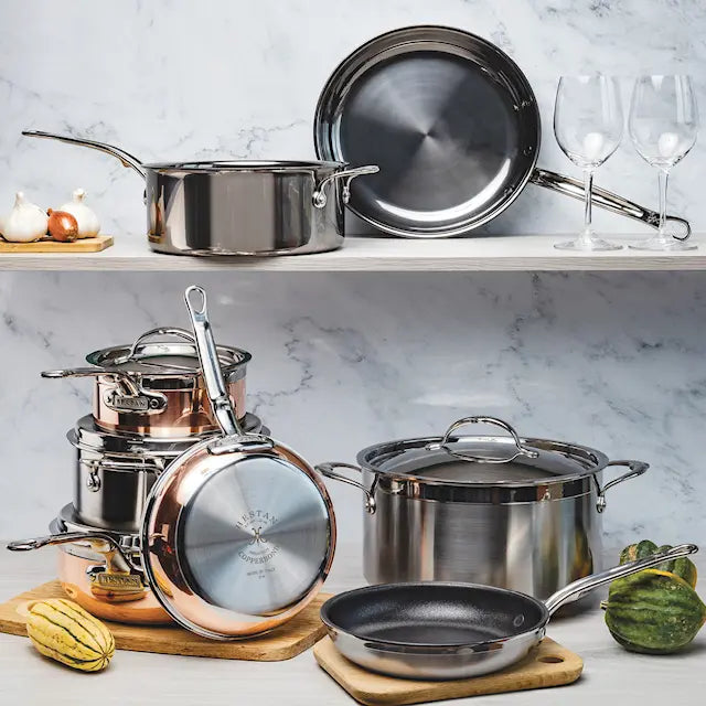 Hestan Copperbond Traktörpanna med lock 3,7 L Koppar