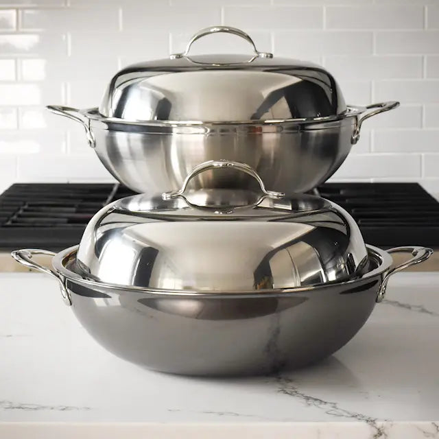 Hestan Nanobond Wok med lock 36 cm Stål