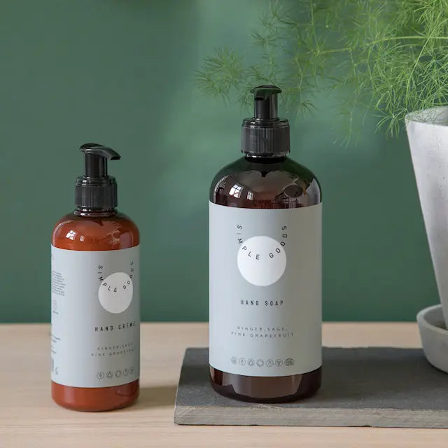 Simple Goods Grapefruit handkräm 250 ml pumpflaska ljusblå