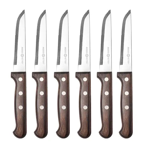 Anders Petter Classic grillkniv 6-pack natur/blank