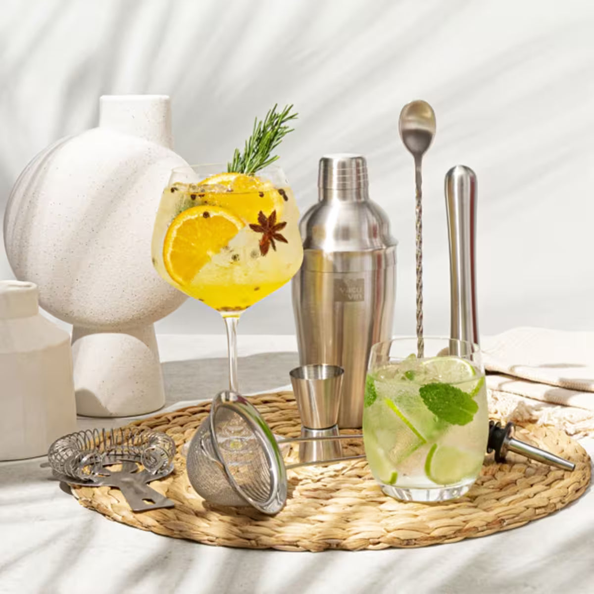 Vacu Vin Cocktail Set Plus 7 delar Silver/Svart