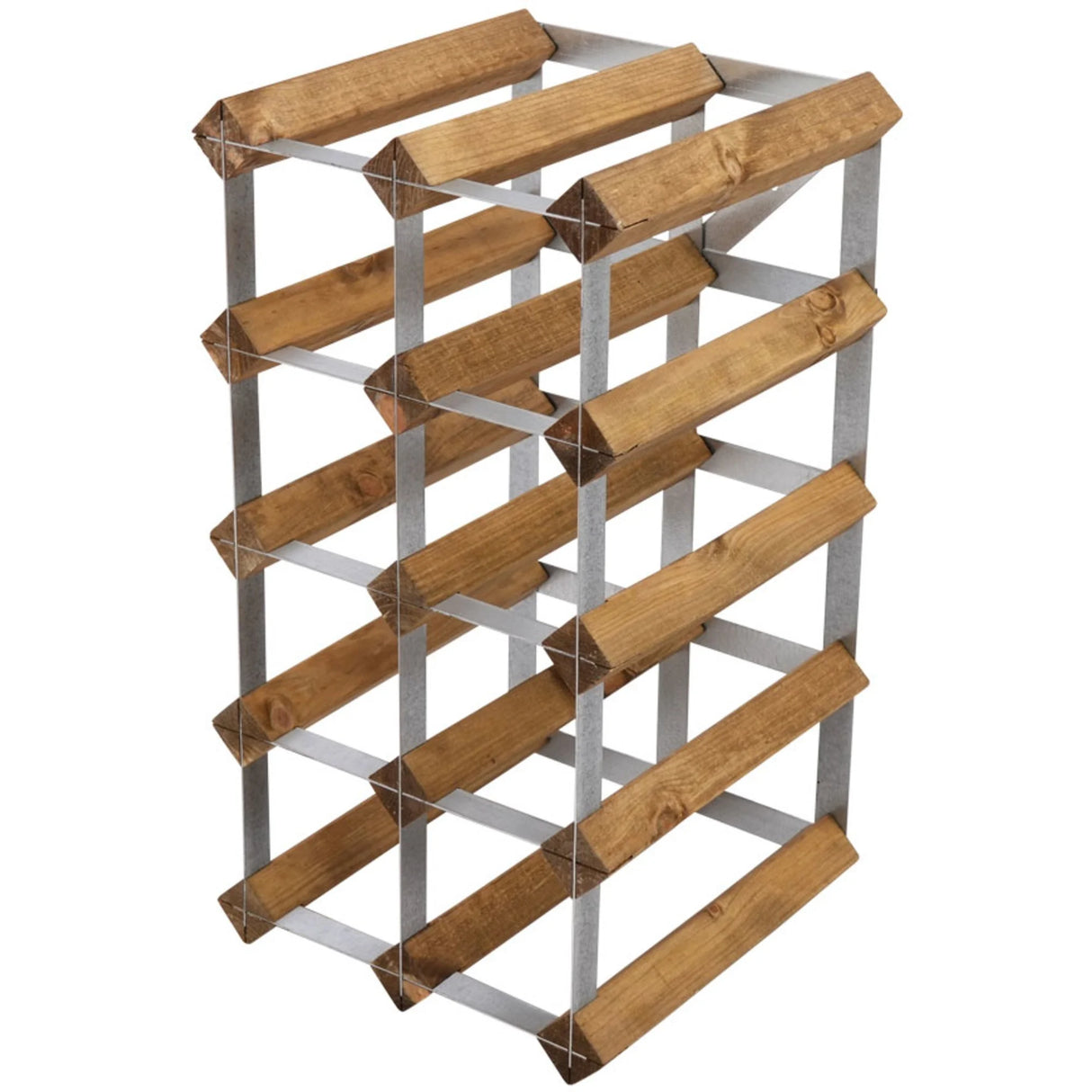 Traditional wine rack Vinställ Påbyggnadsbart 12 Flaskor Light oak