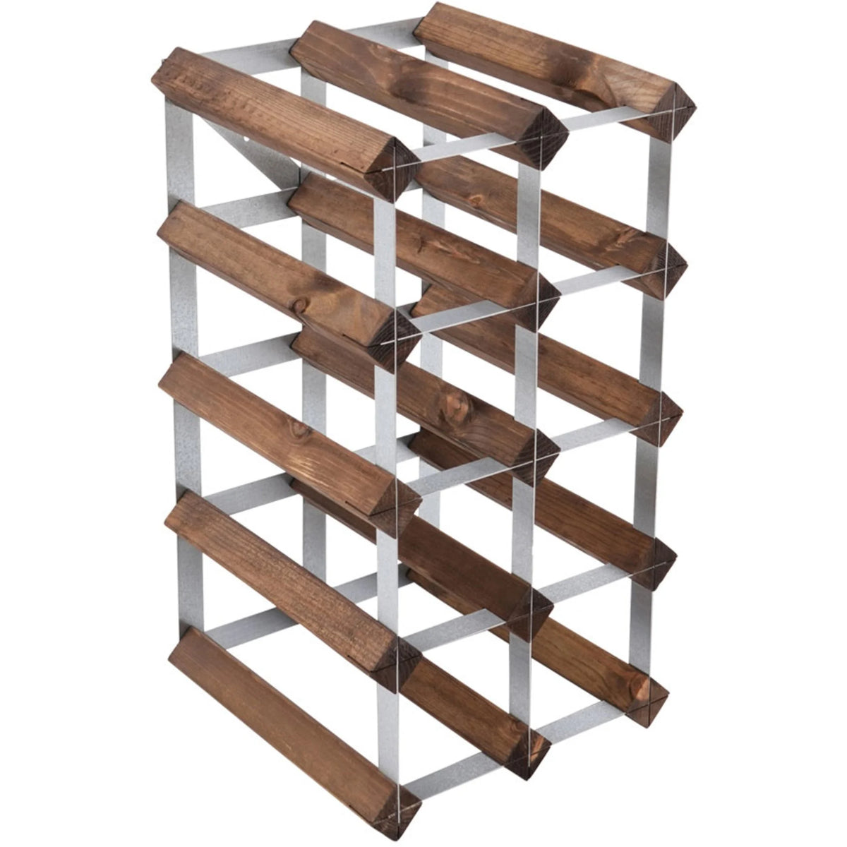 Traditional wine rack Vinställ Påbyggnadsbart 12 Flaskor Dark oak
