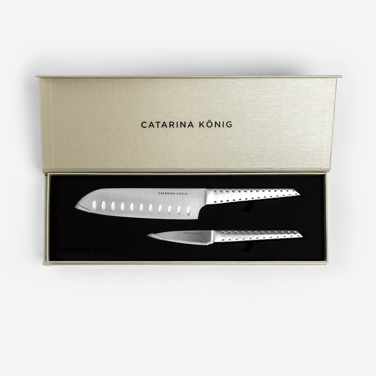 Catarina König Knivset 2 delar Japansk kockkniv & skalkniv Strawberry