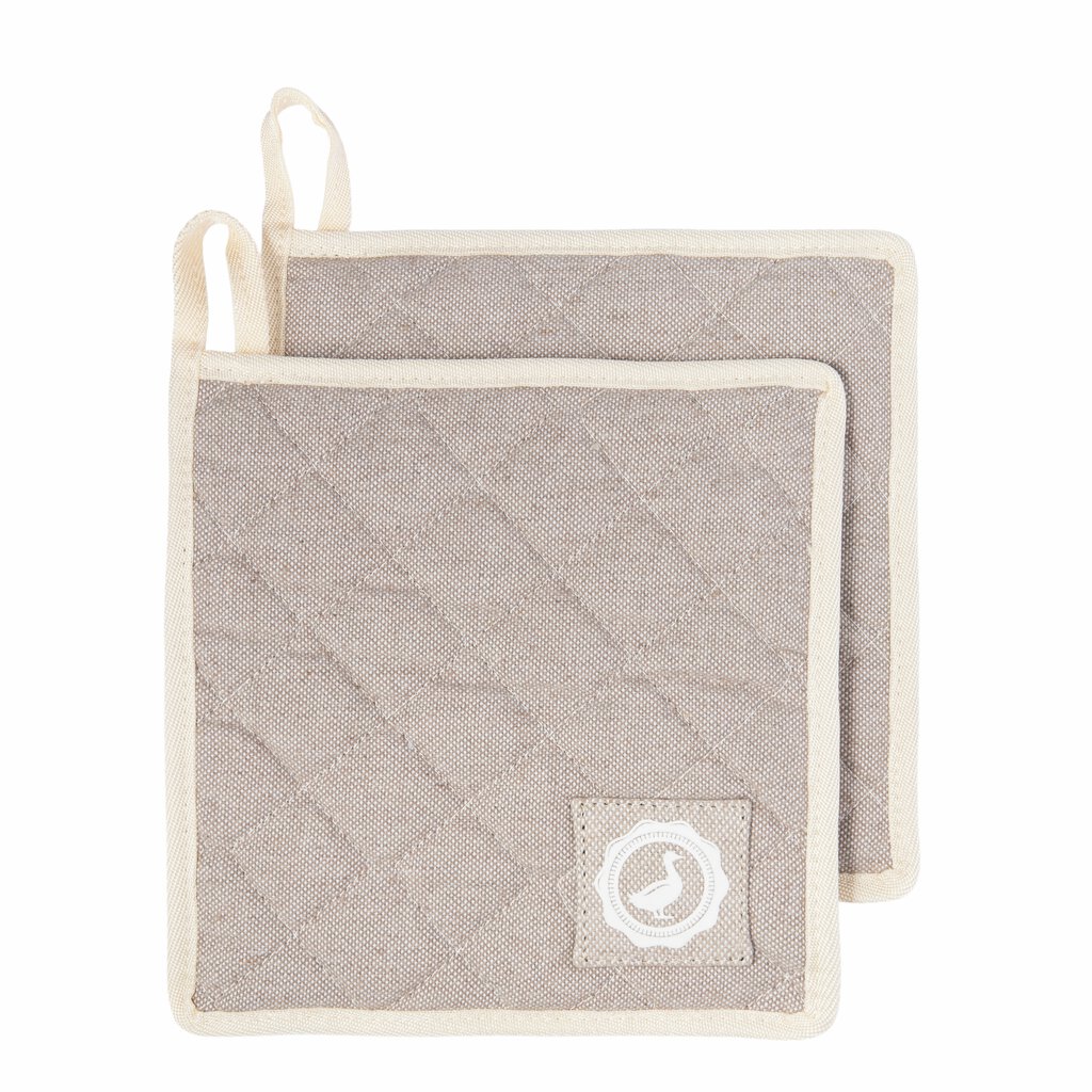 Anders Petter Signerat grytlapp 20x20 cm 2-pack sand