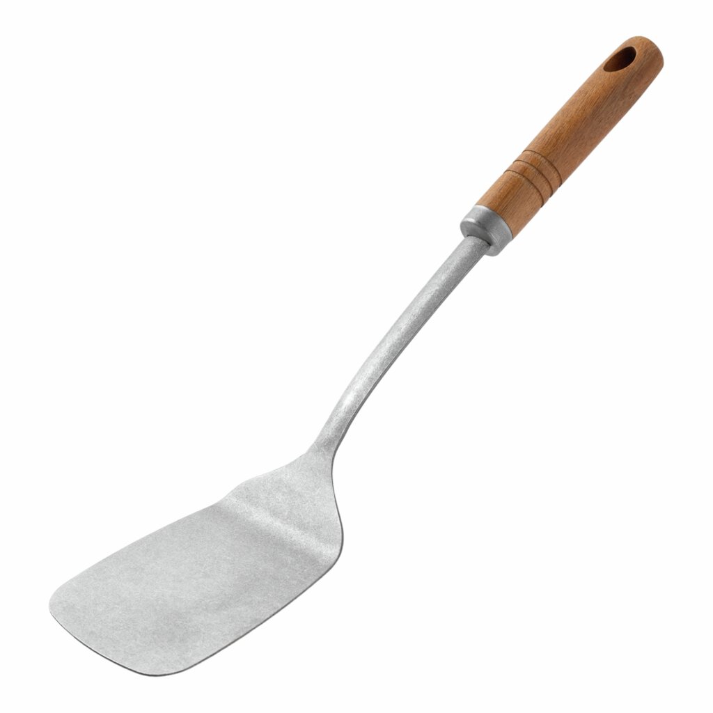 Anders Petter Signerat stekspade 35 cm akaciaträ/borstad stål