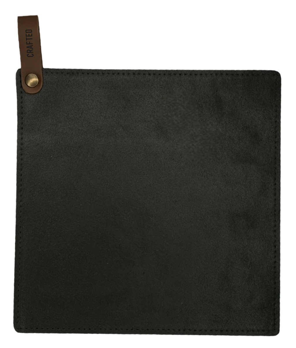Crafted Leather grytlapp 21x21 cm svart