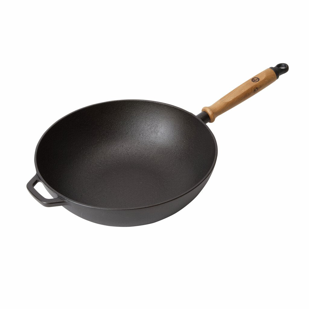Anders Petter Signerat wokpanna gjutjärn 32 cm