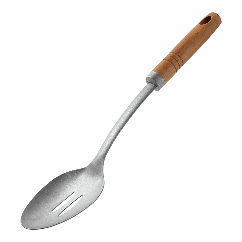 Anders Petter Signerat serveringssked 33 cm natur/borstad