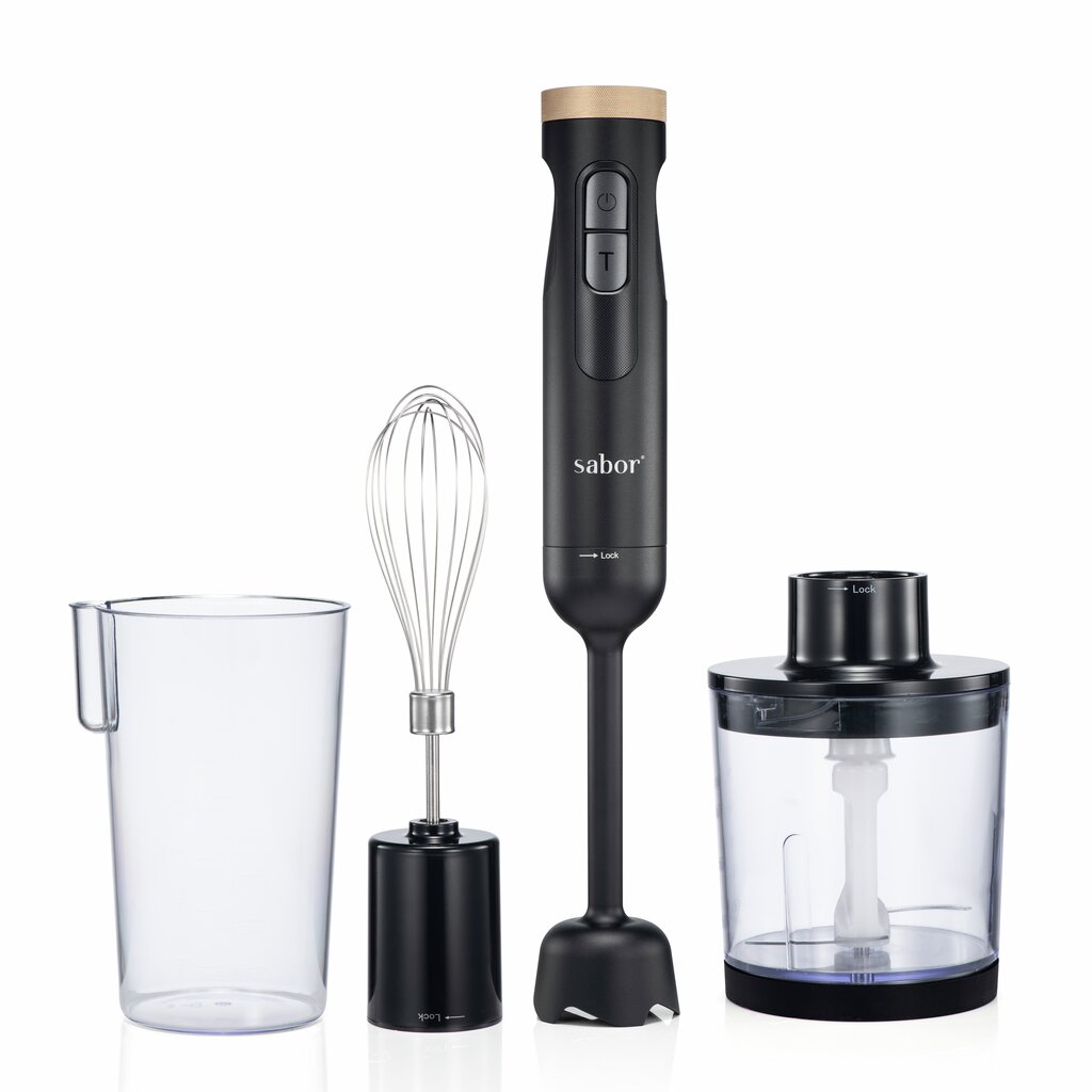 Sabor Ultimate stavmixer 1000W 0,6 L svart/klar
