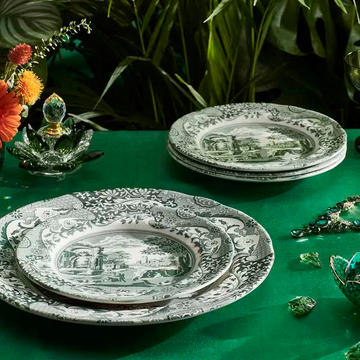 Spode Heritage Green Italian tallrik 20 cm 4-pack