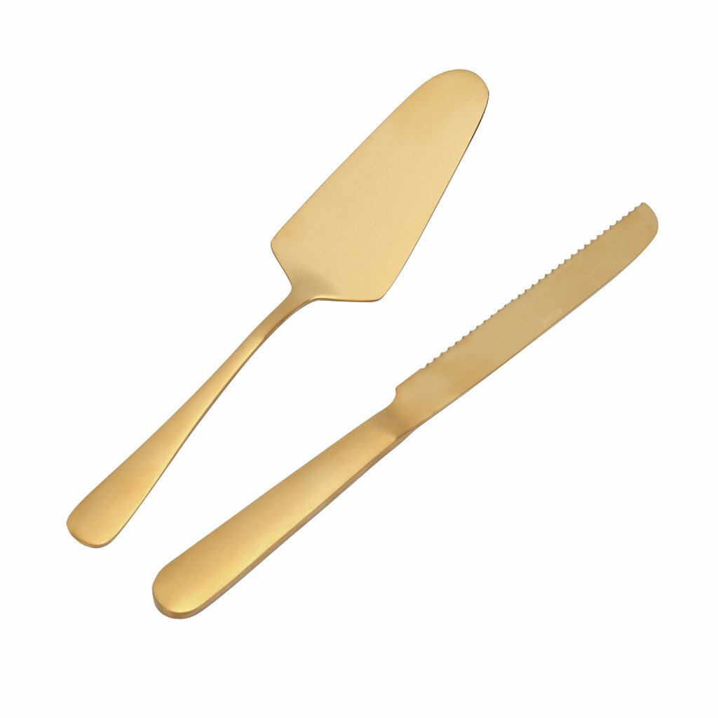 Modern House Gold Serveringsbestick 2 Delar Satin - Kockensval