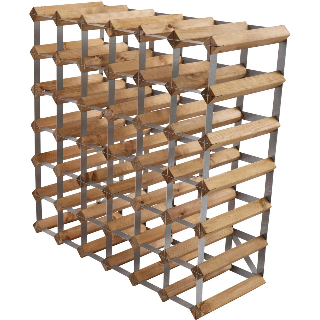 Traditional Wine Rack Vinställ Light Oak 42 Flaskor
