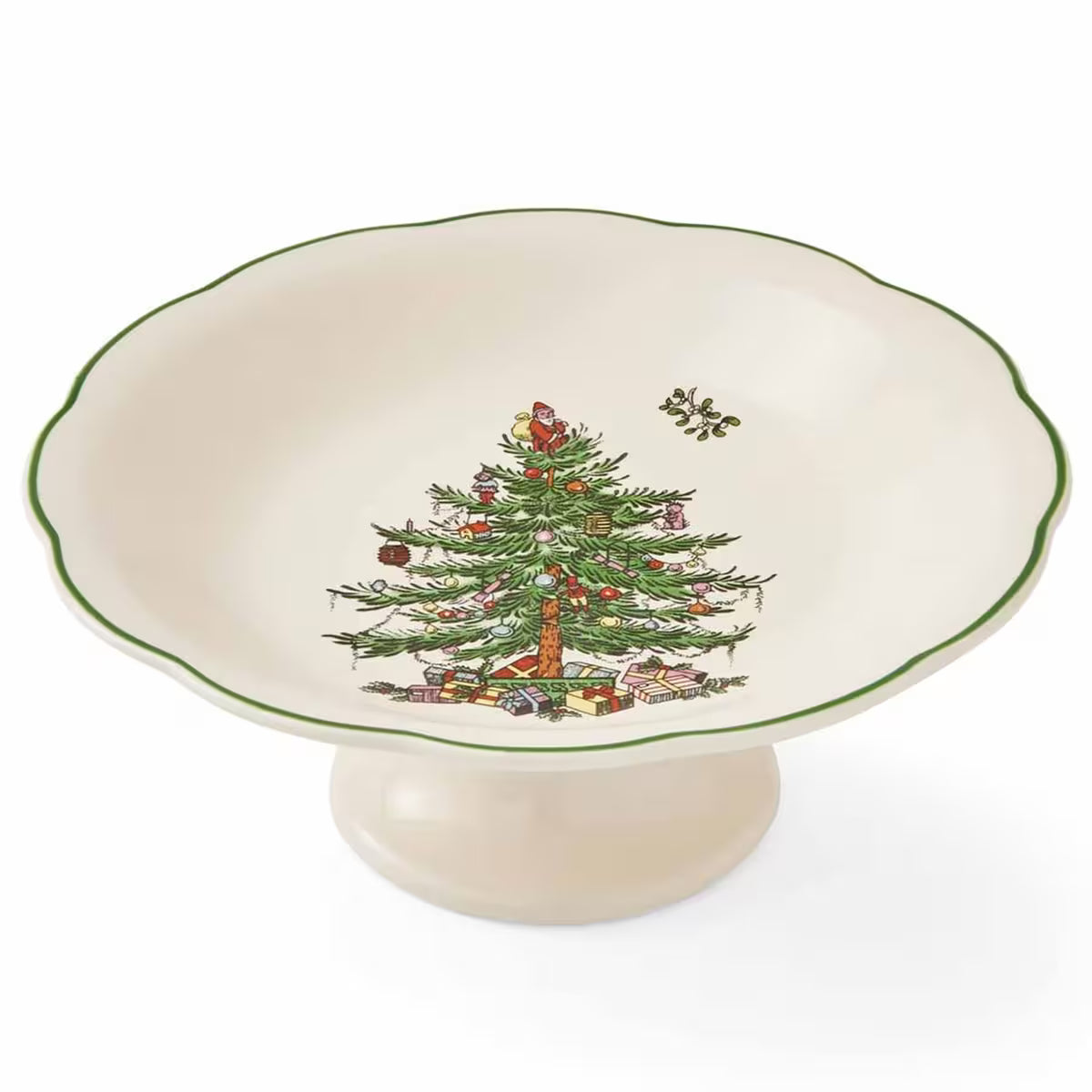 Spode Christmas Tree godisskål på fot