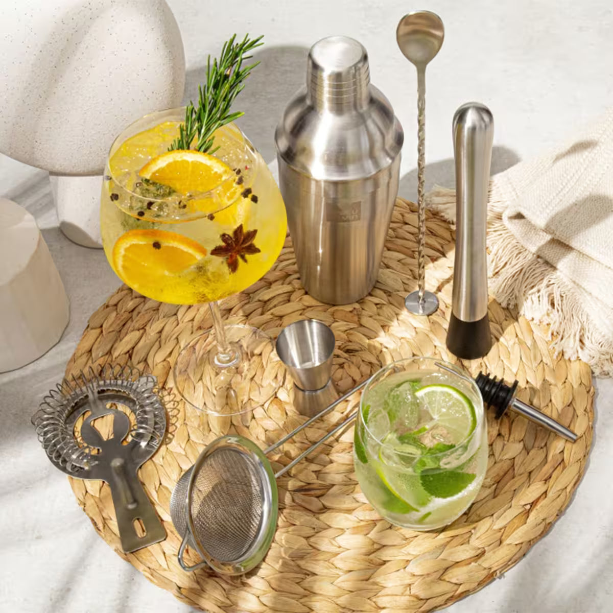 Vacu Vin Cocktail Set Plus 7 delar Silver/Svart