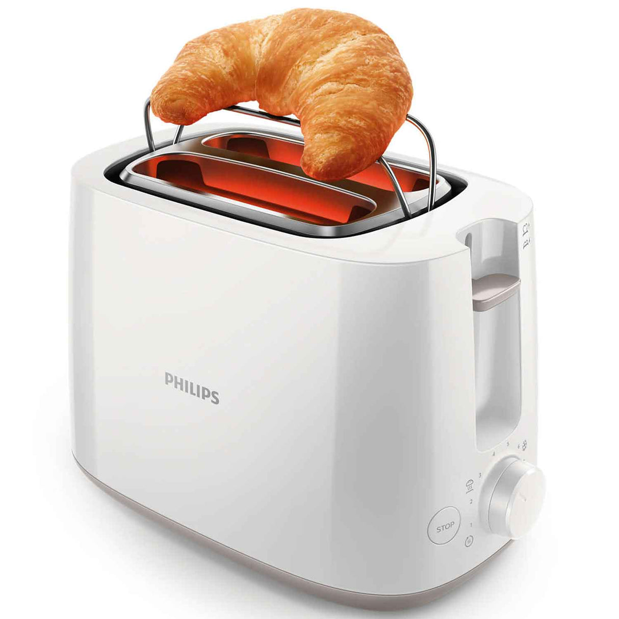 Philips Brödrost Vit 2 Skivor - Kockensval