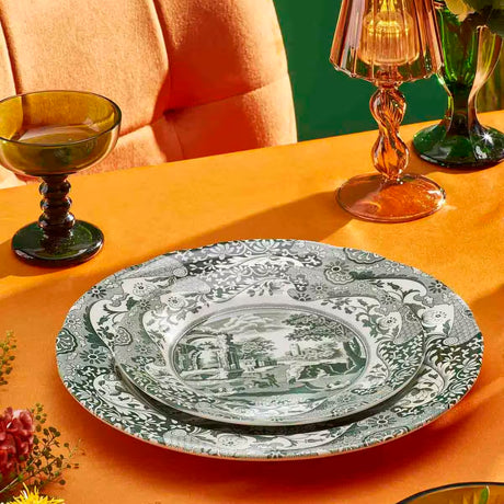 Spode Heritage Green Italian Servis 12 Delar grön/vit