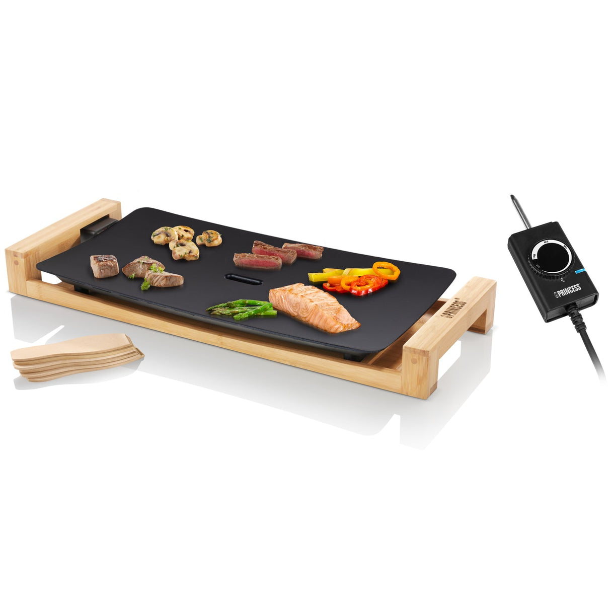 Princess Bordsgrill Table Chef Pure Black Bamboo - Kockensval