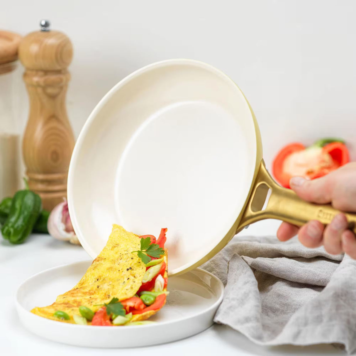 Greenpan Padova stekpanneset 2 delar gul