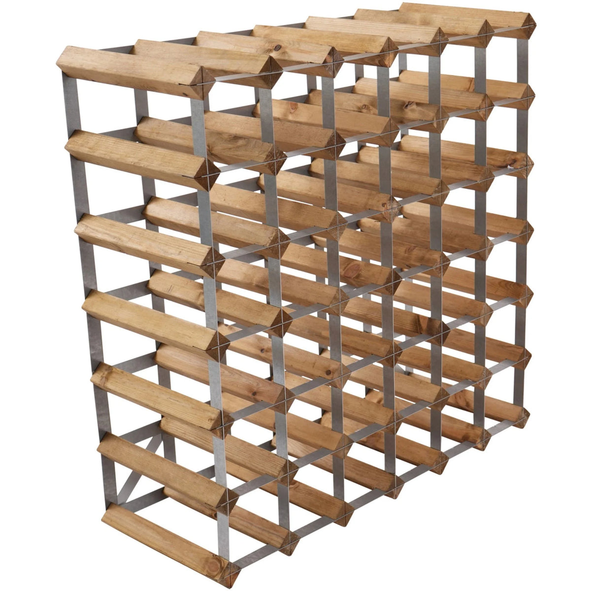 Traditional Wine Rack Vinställ Light Oak 42 Flaskor