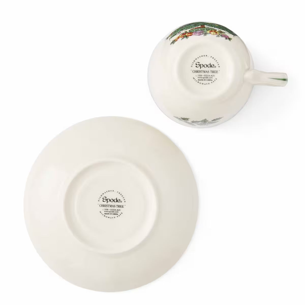 Spode Christmas Tree tekopp med fat 20 cl