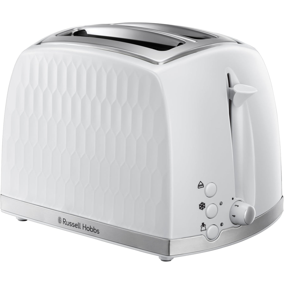 Russell Hobbs Brödrost 2 Skivor Honeycomb Vit - Kockensval