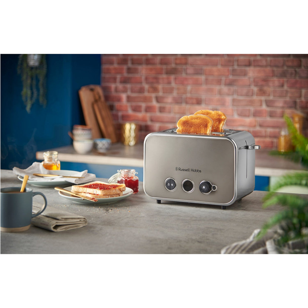 Russell Hobbs Brödrost Distinctions 2 Skivor Titanium - Kockensval
