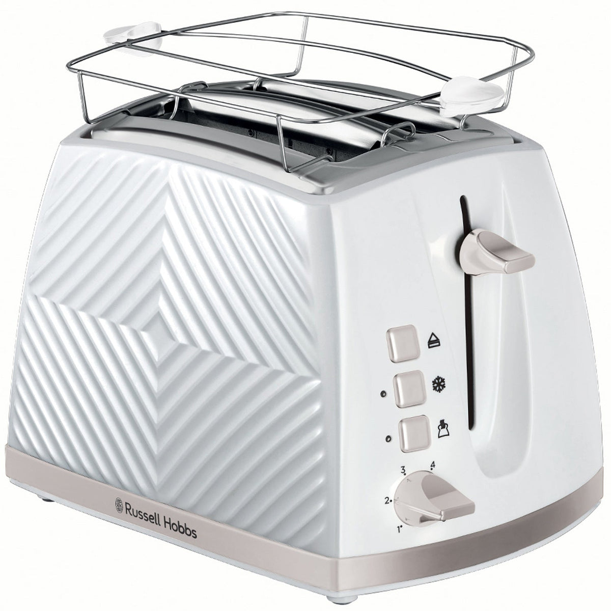 Russell Hobbs Brödrost Groove 2 Skivor Vit - Kockensval