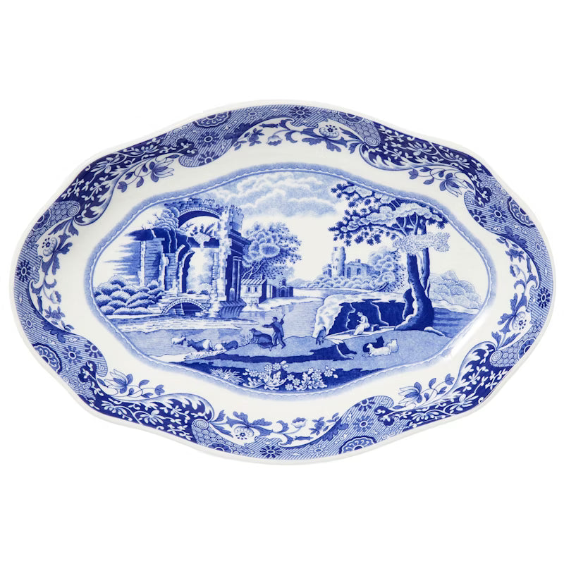 Spode Blue Italian ovalt fat 21 cm