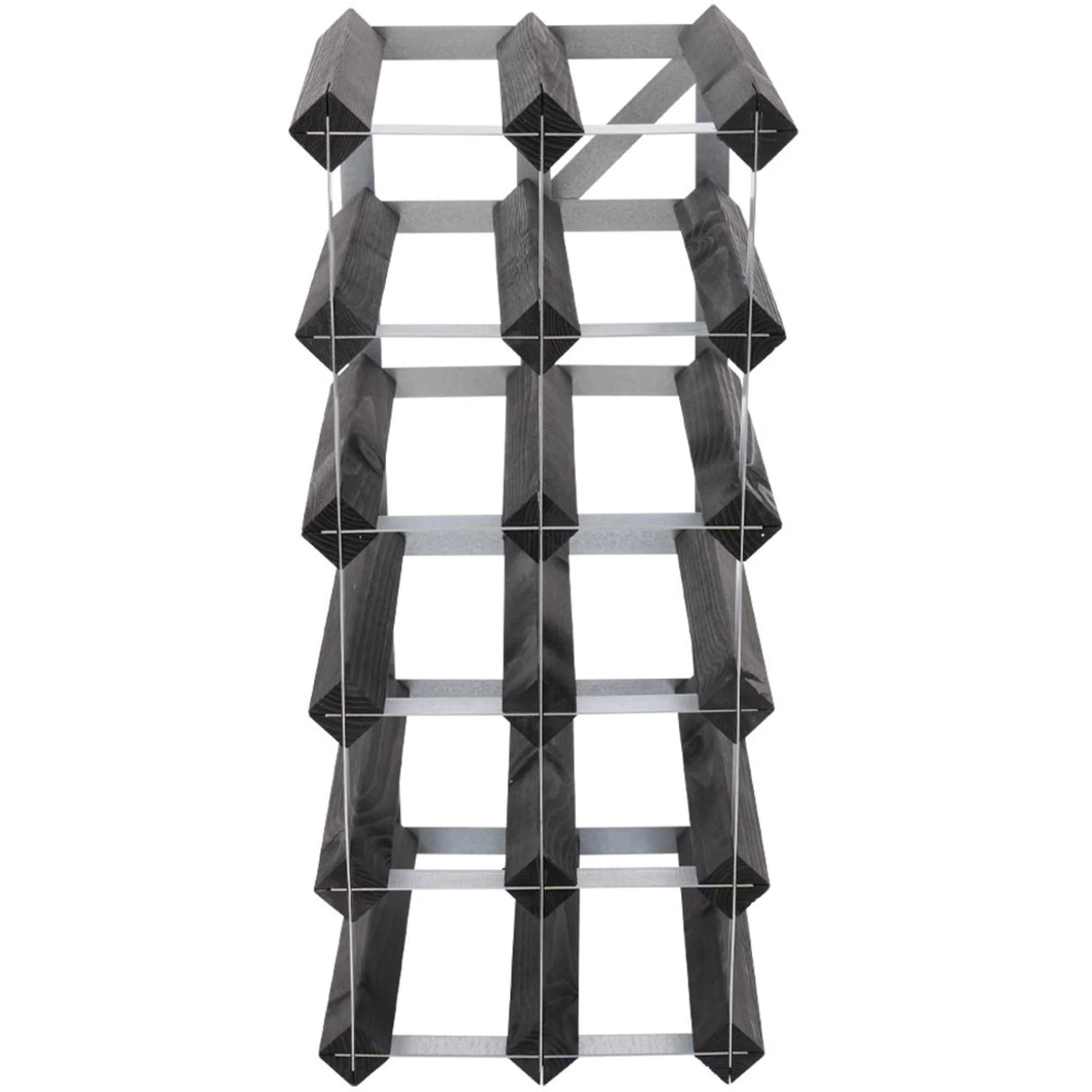 Traditional wine rack Vinställ Påbyggnadsbart 15 Flaskor Black Ash