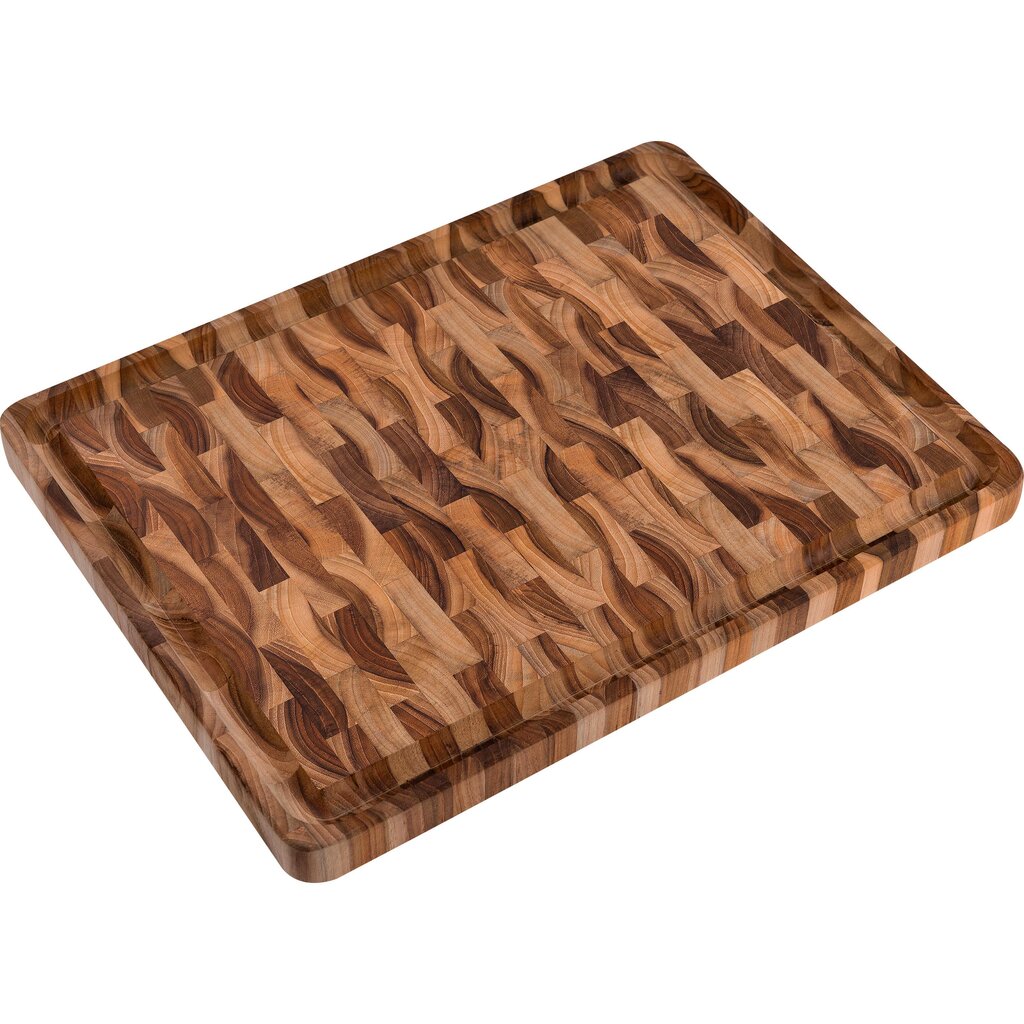 Stor Skärbräda i Inoljat Teakträ 45x34 cm – Elegant och Funktionell Skärbräda för Kök - 1