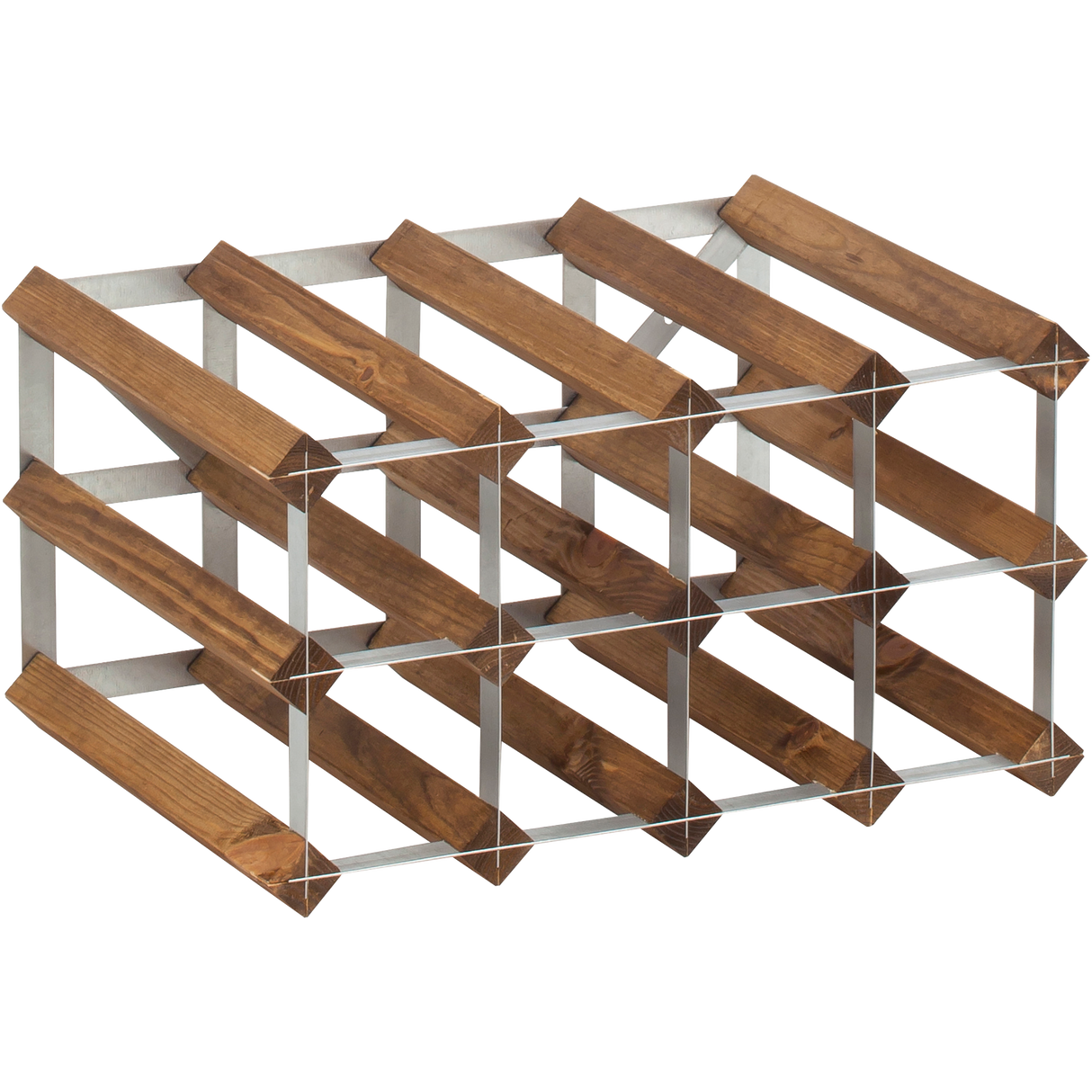 Traditional Wine Rack Vinställ Dark Oak 12 flaskor