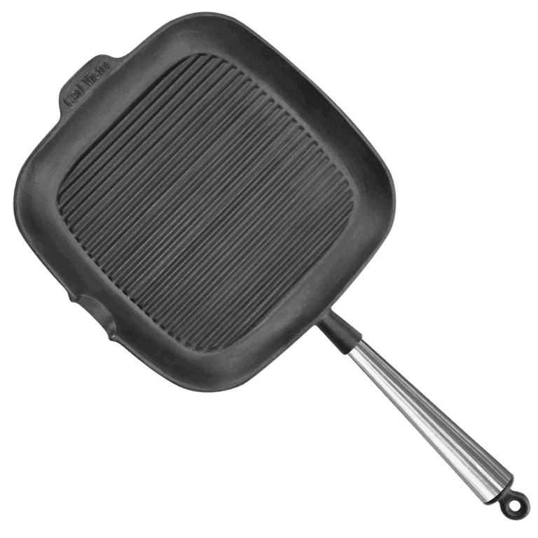 Carl victor Fyrkantig Grillpanna Gjutjärn 28 cm stålhandtag