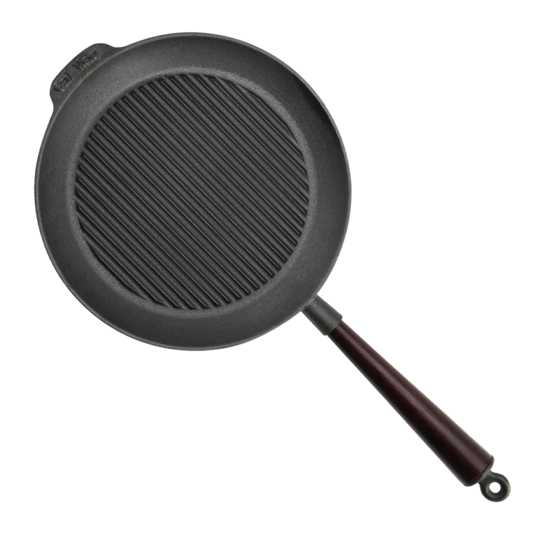 Carl Victor Grillpanna gjutjärn 28 cm Trähandtag