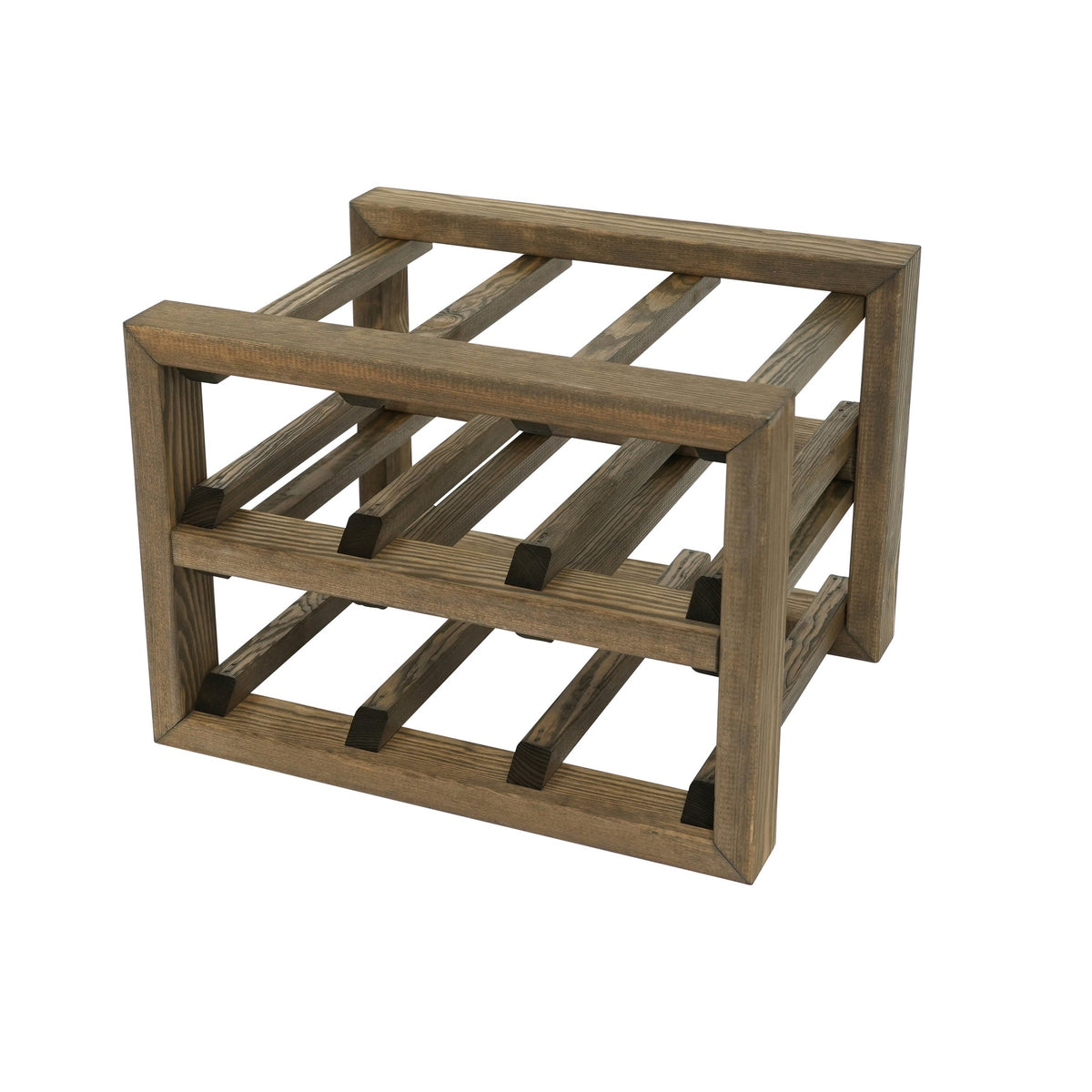 Swedish Wine Rack Furu Vinställ 6 flaskor mörkbrun