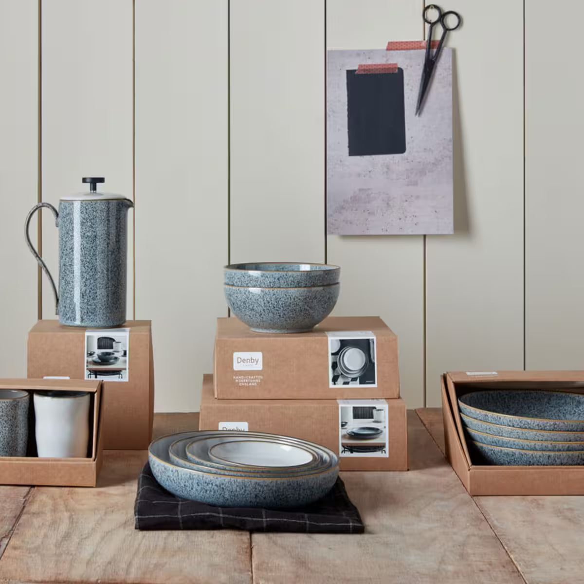 Denby Studio Skål 13 cm 4-pack Grå
