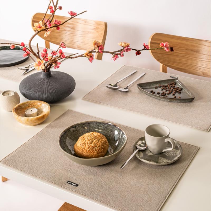 Ziczac Nuno Bordstablett 45 cm Beige - Kockensval