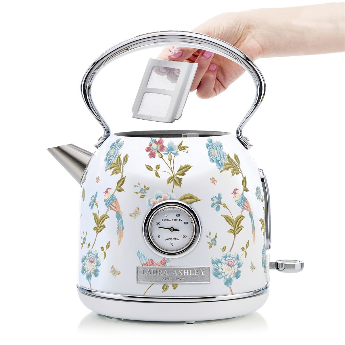 Laura Ashley Dome vattenkokare elektrisk 1,7 L Elveden White