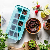Souper Cubes Matförvaring och Lock Silikon Matsked 10x30 ml 2-pack Blå