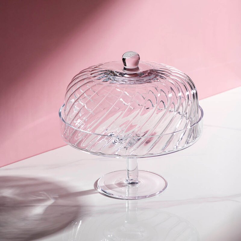 Stiernholm Classic tårtfat med glaskupa 24 cm kristallglas